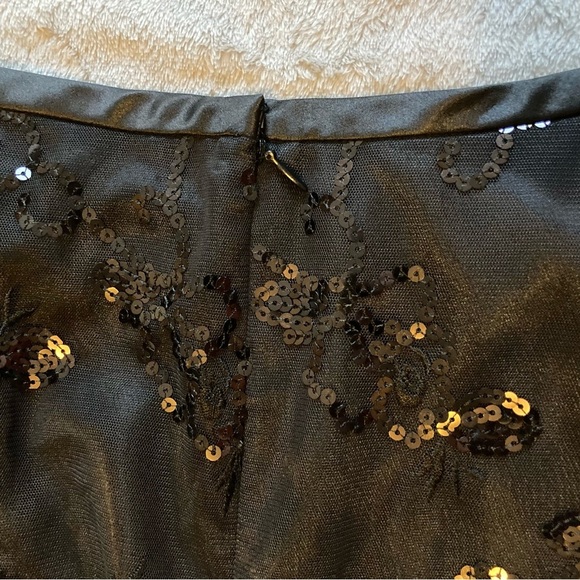 Adrianna Papell Evening Essentials Black Sequin Midi Skirt - Picture 13 of 13